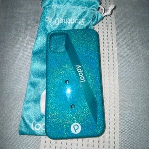 Loopy case turquoise sparkle